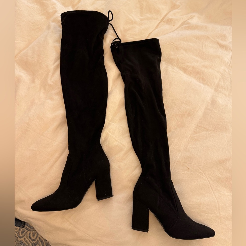 SOLD - Over-the-knee suede boots